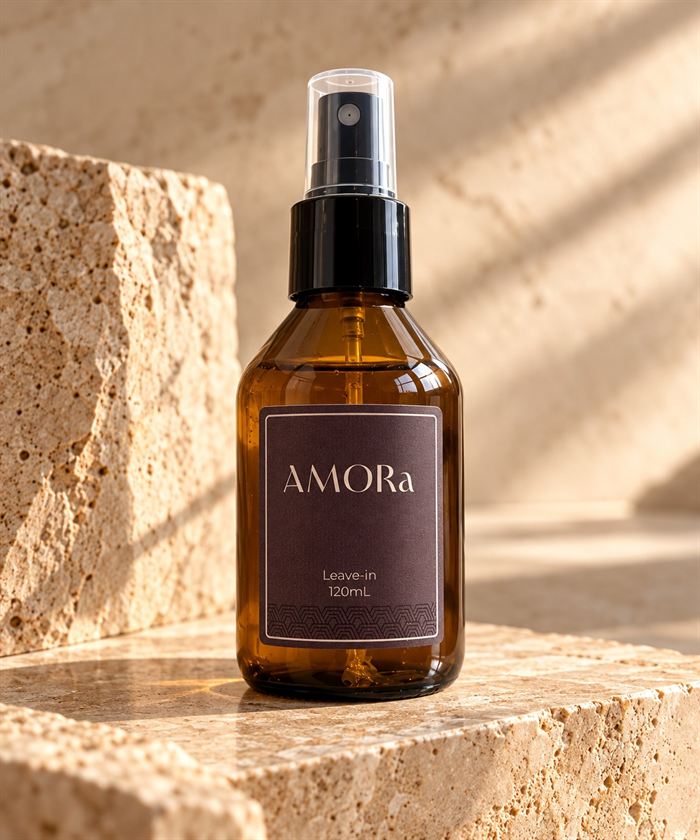 Leave-in Amor'a, frasco âmbar com spray